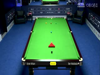 斯諾克世界公開賽16進(jìn)8 凱倫·威爾遜5-4本·沃拉斯頓 20240321